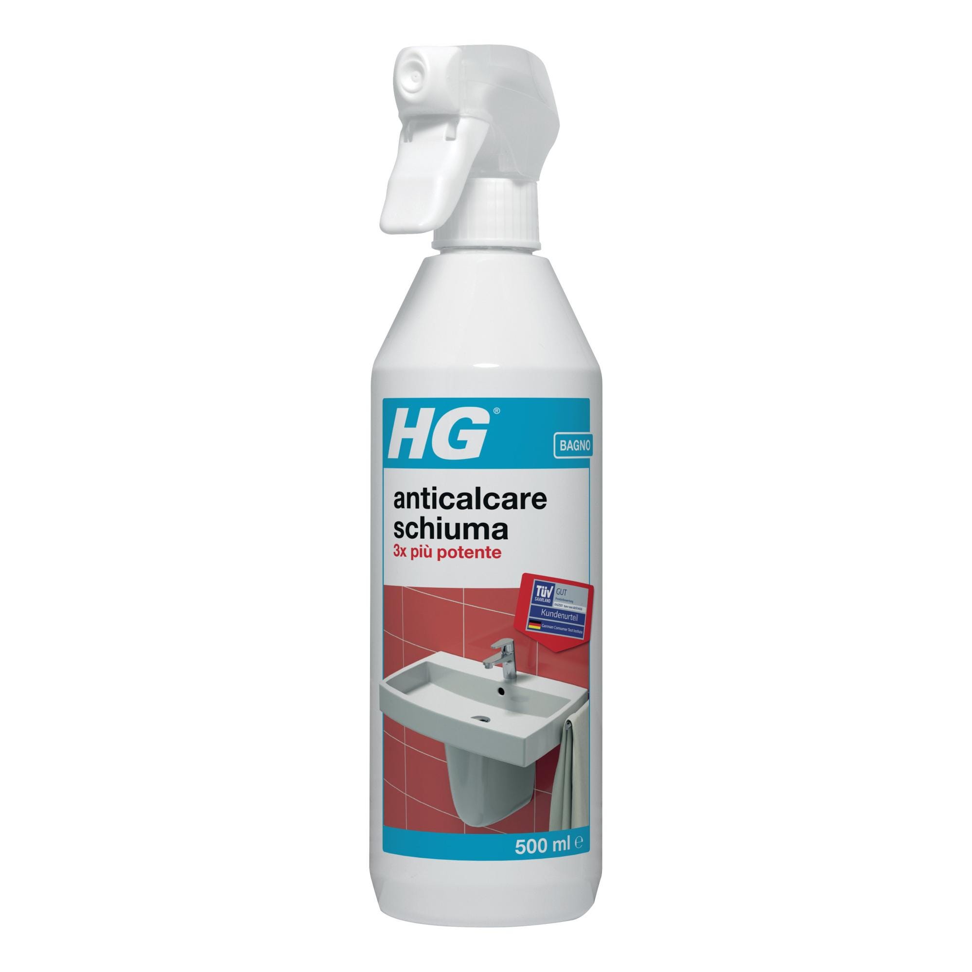 Detergente anticalcare HG ANTICALCARE SCHIUMA 3X PIU POTENTE 0,5 lt