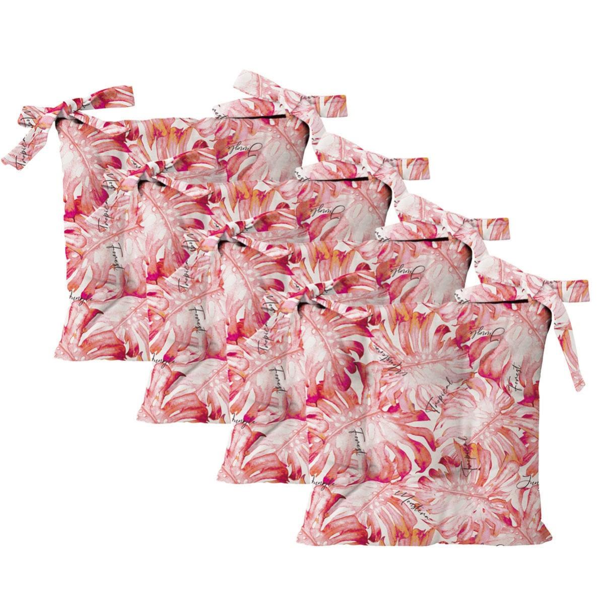 ELFJOY Set Di 4 Cuscini Per Sedie In Velluto Crystal, Extra Large 48x48 Cm, Con Lacci, Grigio - 2