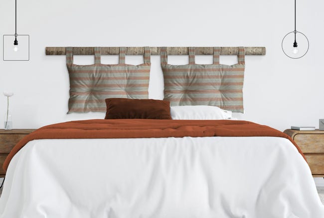 Cuscino testata letto Riga mattone 45 x 70 cm