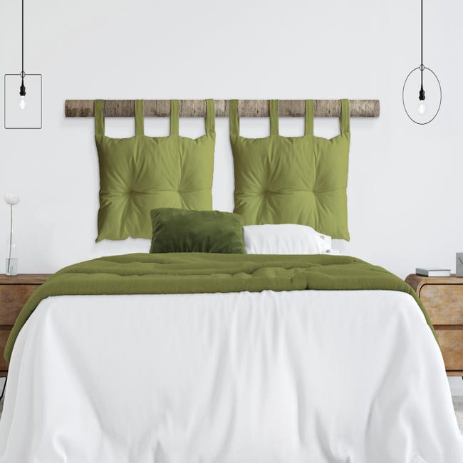 Cuscino testata letto Panama verdino 45 x 70 cm