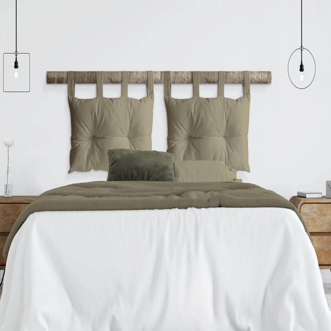 Cuscino testata letto Panama bianco 45 x 70 cm