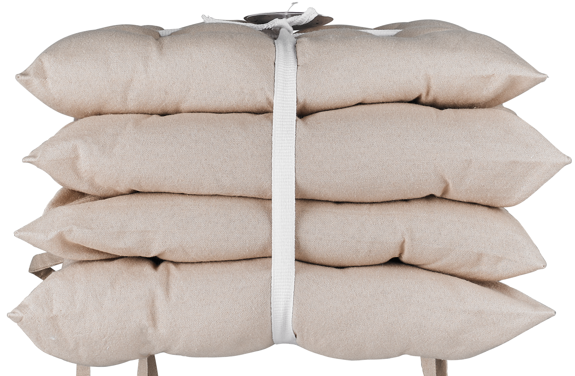 Cuscino Per Sedia Oxford In Raso Di Cotone – Lovely Casa Stof – 38x38x5 Cm – Colore Ecru