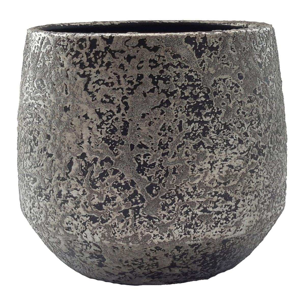Vaso di fiori in ceramica bianca e vaso di fanerogame