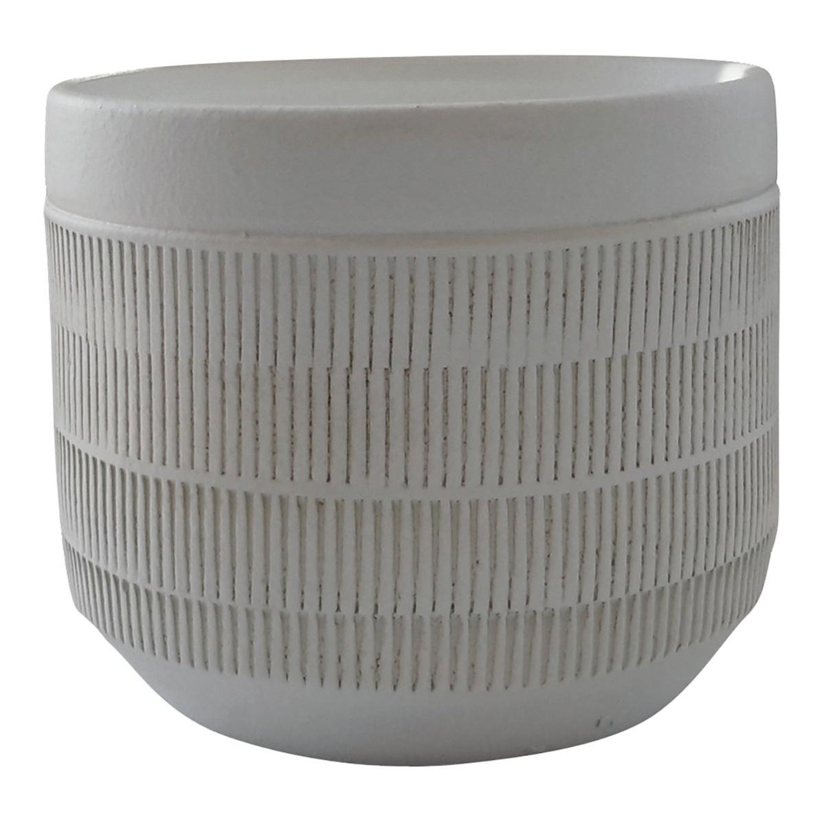 Ivyline Vaso In Ceramica Per Piante Grasso | Bianco E Blu | 9x9x9 Cm | Smaltato E Impermeabile