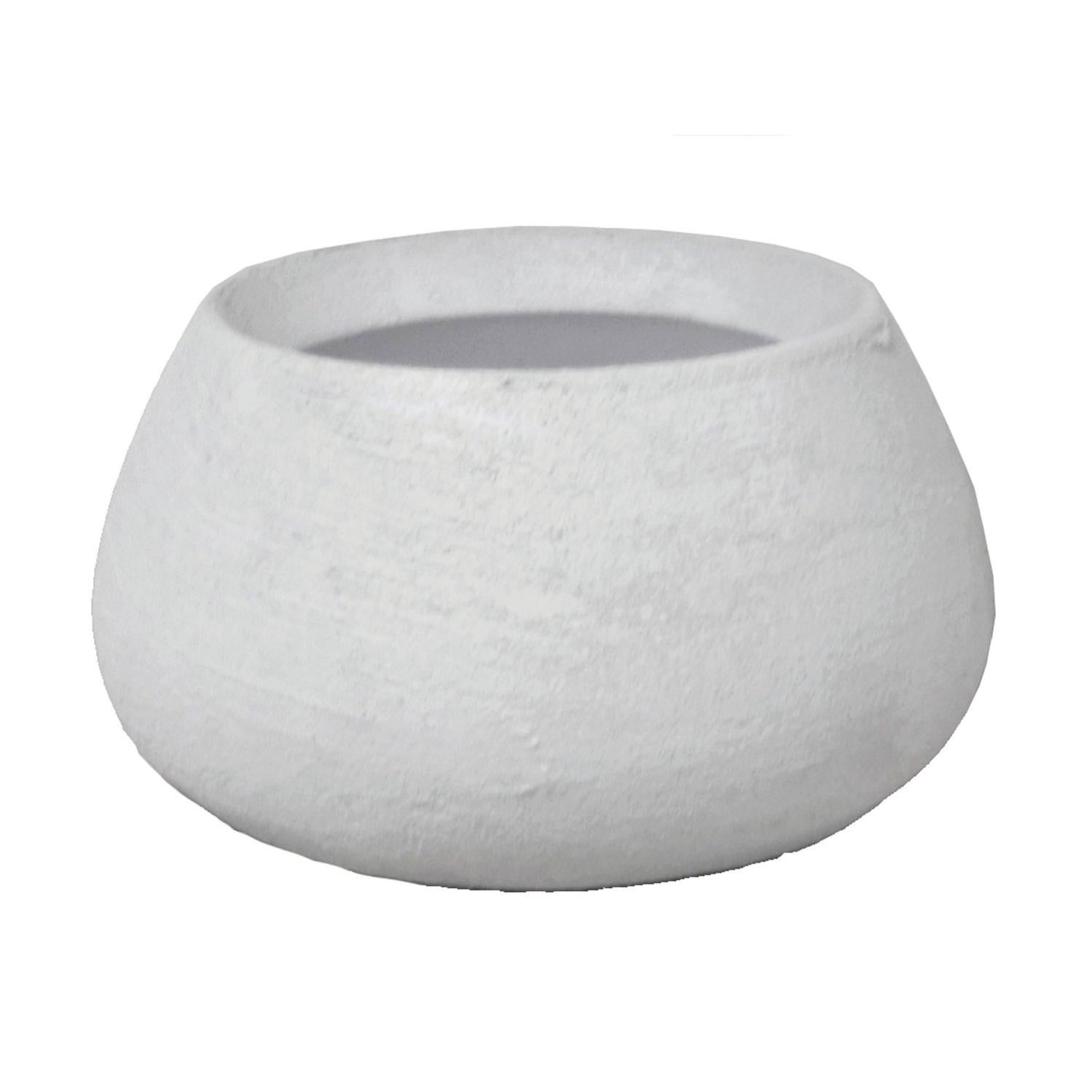 Vaso In Ceramica Bianca, 14,5 Cm, Design Essenziale Per Fiori E Decorazioni