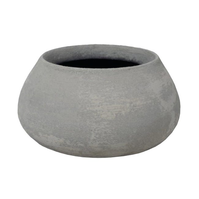 Coprivaso per piante e fiori Erika in ceramica grigio H 14 cm 16 cm Coprivaso per piante e fiori Erika in ceramica grigio H 14 cm 16 cm