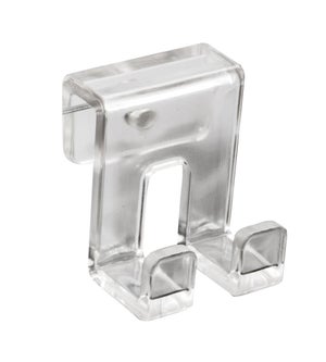 Gancio Appendiabiti per Porta in plastica trasparente, 10x10xh18 cm