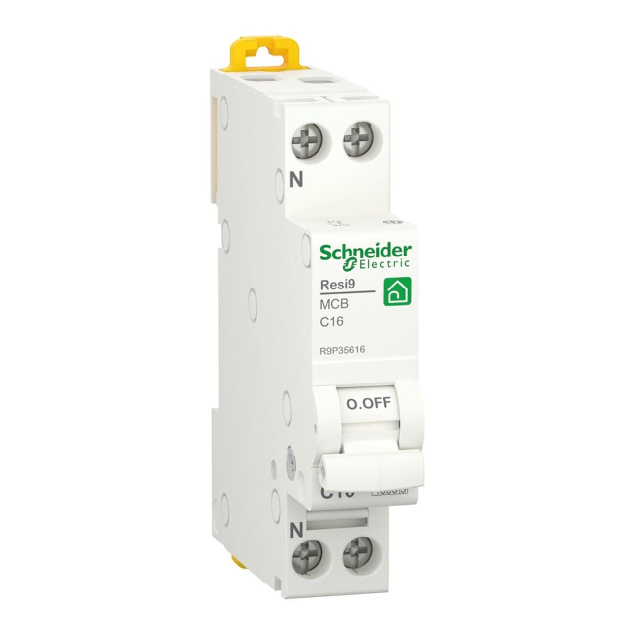 Interruttore magnetotermico SCHNEIDER ELECTRIC SNRR9P35616 1P +N 16A 4.5kA  C 1 modulo 230V