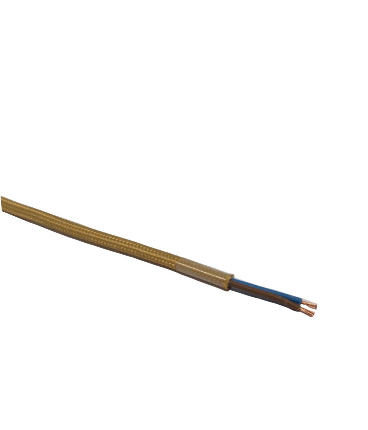 EBROM Cavo Di Plastica Rotondo H05VV-F 2 X 1,5 Mm², Cavo Di Alimentazione E Dispositivo, Colore Bianco, Lunghezze Da 5 A 200 Metri