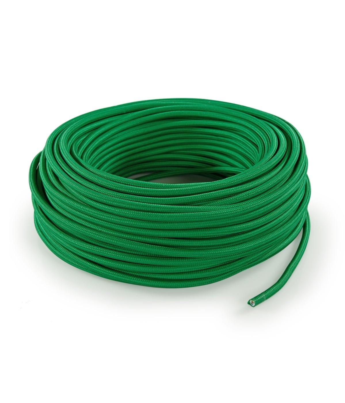 Merlotti 36.503 Sospensione Con Cavo Tessile, Verde Salvia, 2 Metri, Portalampada In Legno E27, Made In Italy