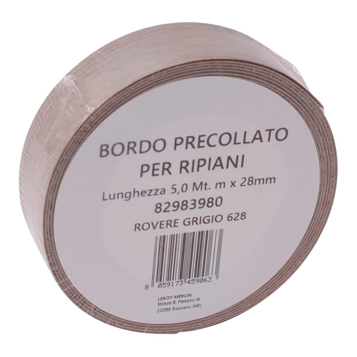 Bordo adesivo rovere grigio 10 cm