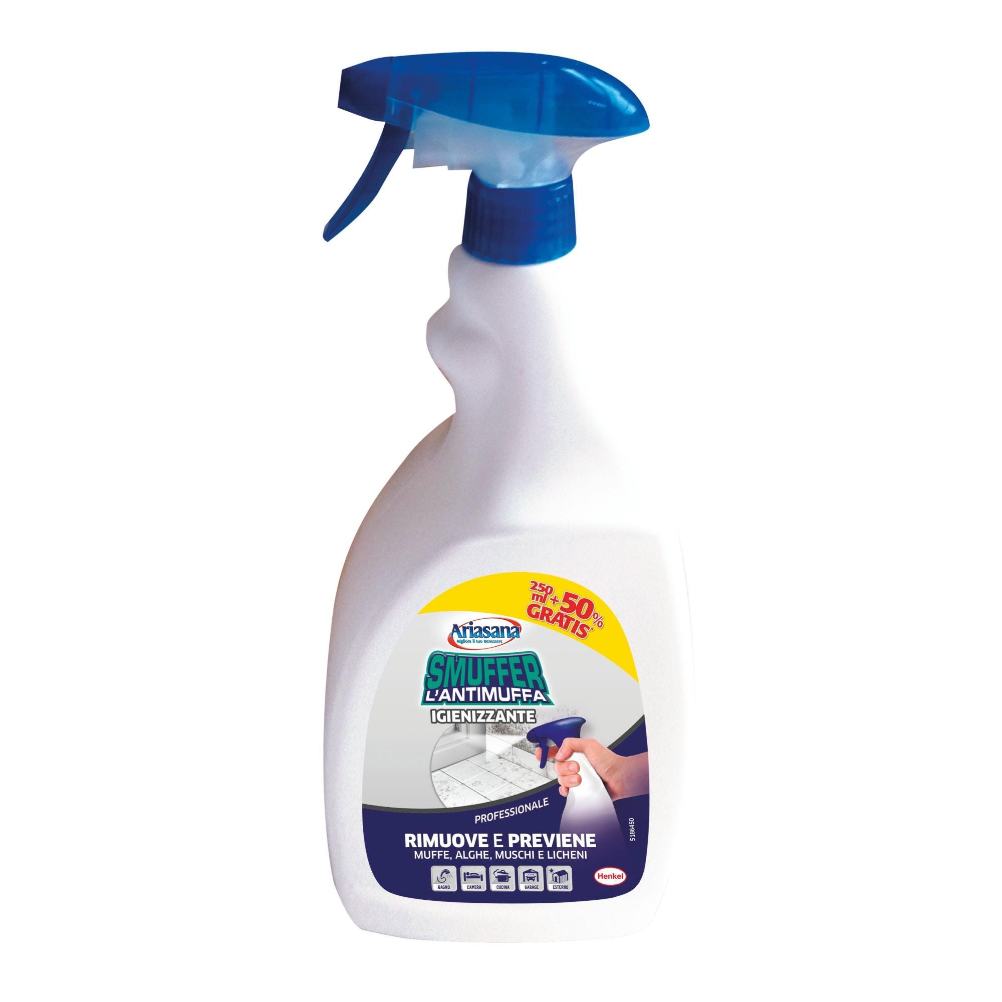 Antimuffa Spray Muro Piastrelle Anti Muffa Stop Detergente elimina alghe  muschi Quantità 250 ml