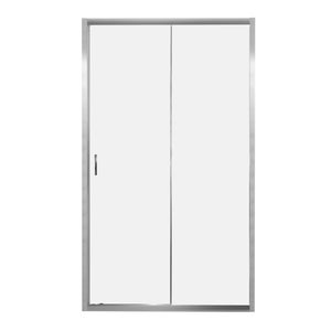 Porta doccia scorrevole Zesk 120 cm, H 190 cm in vetro, spessore 6 mm  trasparente cromato