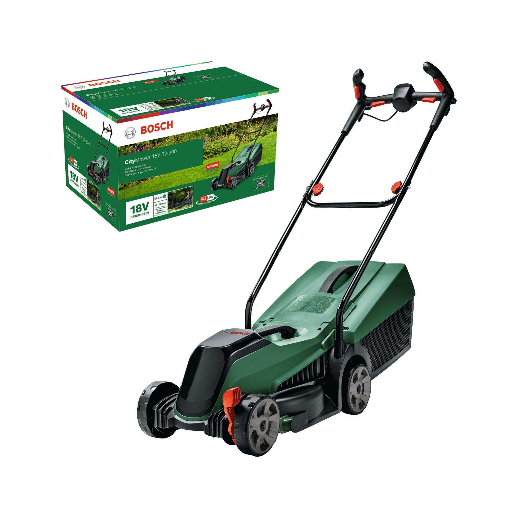 Bosch CityMower Tagliaerba A Batteria 18V &ndash; Dispositivo Dimostrativo Con Batteria 4,0Ah E Caricabatterie