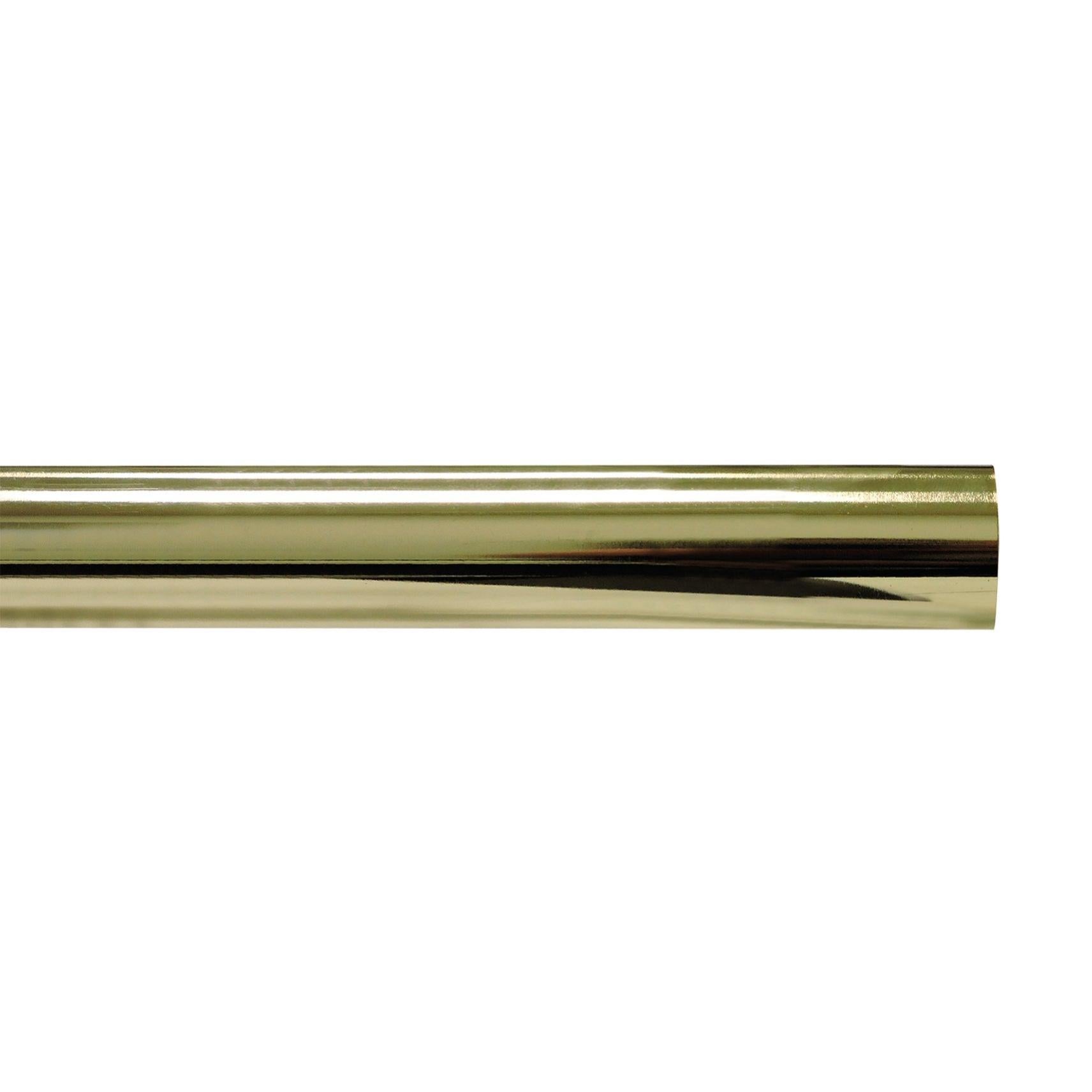 InCasa Bastone per Tende maggiorato 28 mm, L. 340 cm. in Acciaio Satinato con Supporti Lunghi – Completo