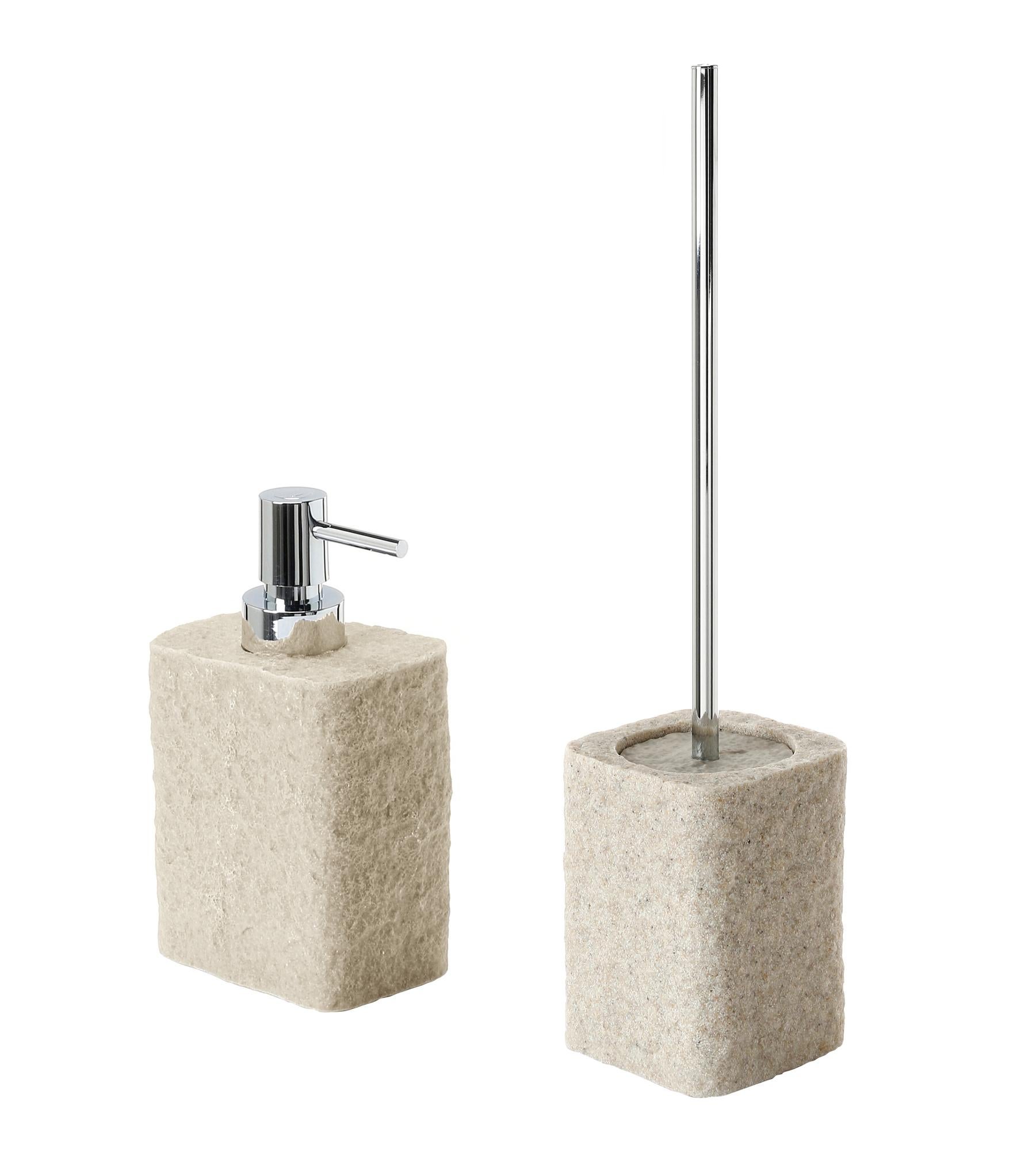 Set Accessori Bagno 3 Pezzi In Ceramica Beige - Design Moderno Con Motivo Astratto, Ideale Per Casa E Hotel - Foto 8