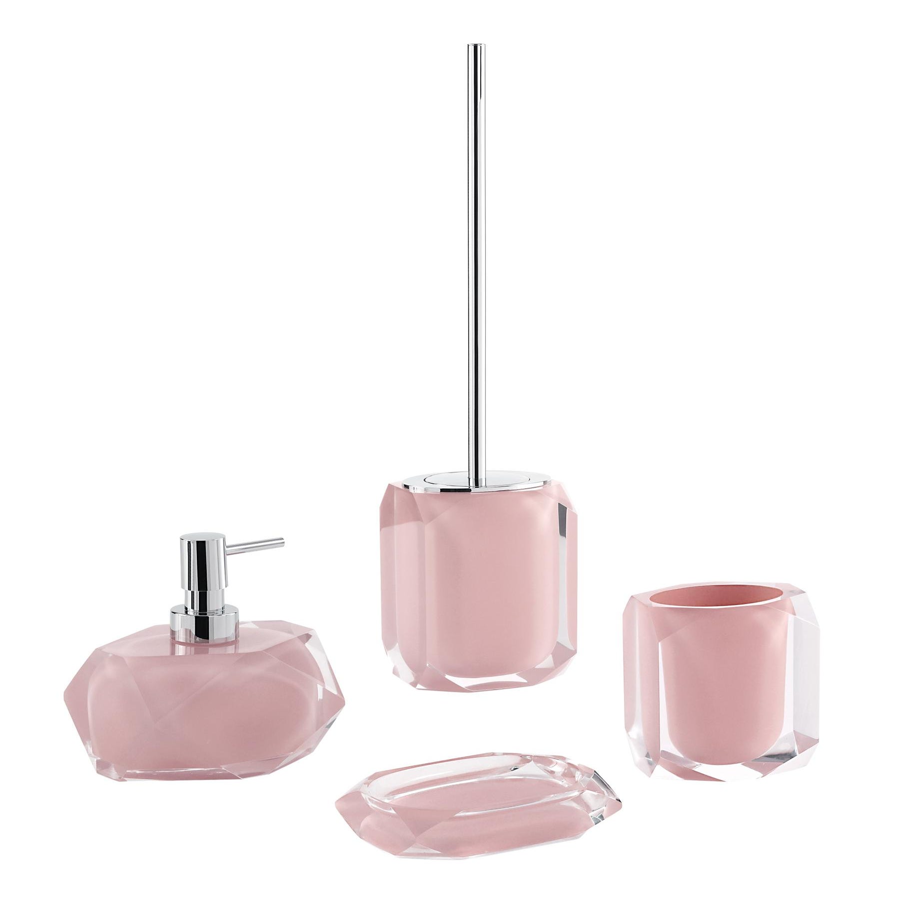 Set di accessori da bagno GEDY in resina rosa