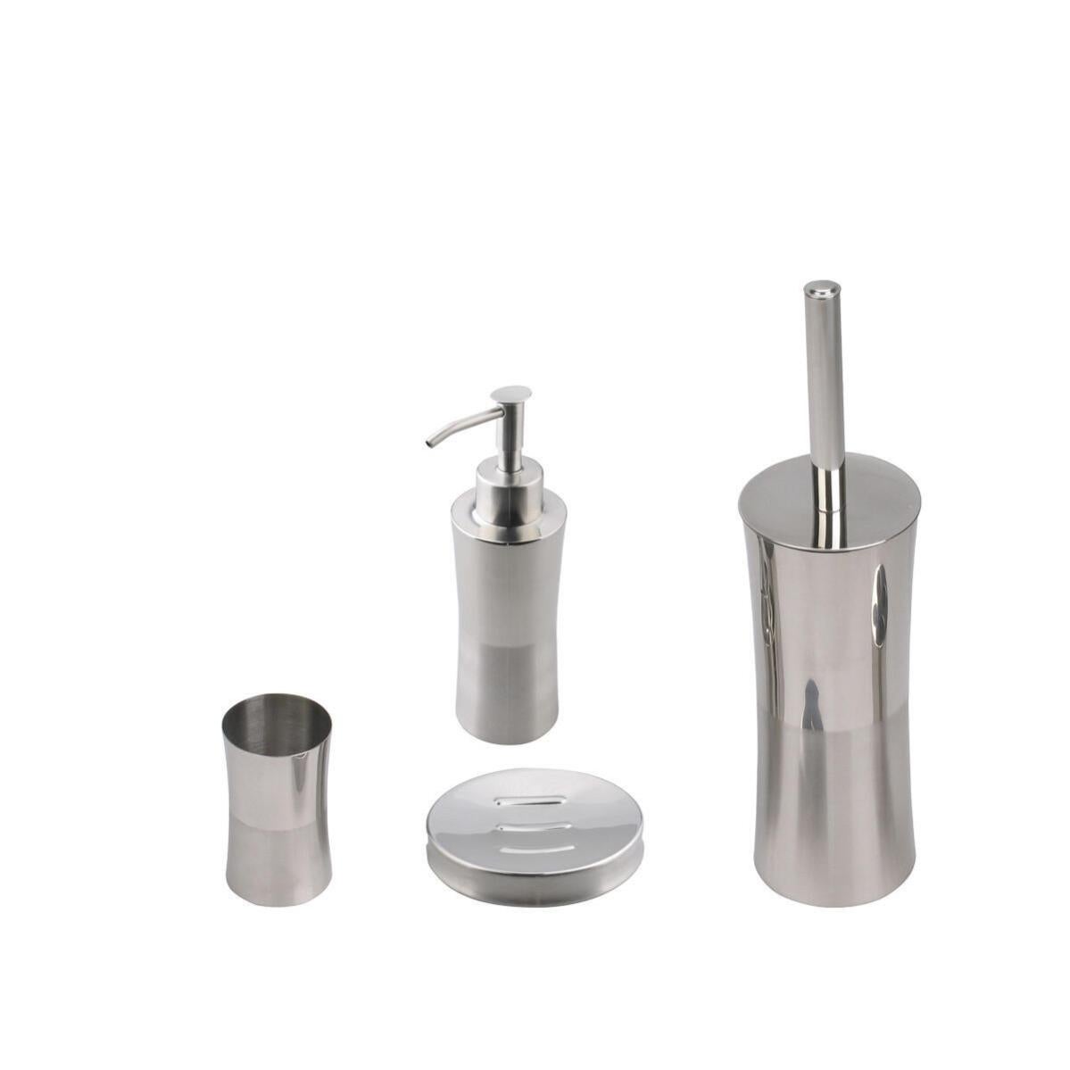 Tft Set 4 Pezzi Bagno In Resina Naama Sabbia – Portasapone, Dispenser E Portaspazzolino