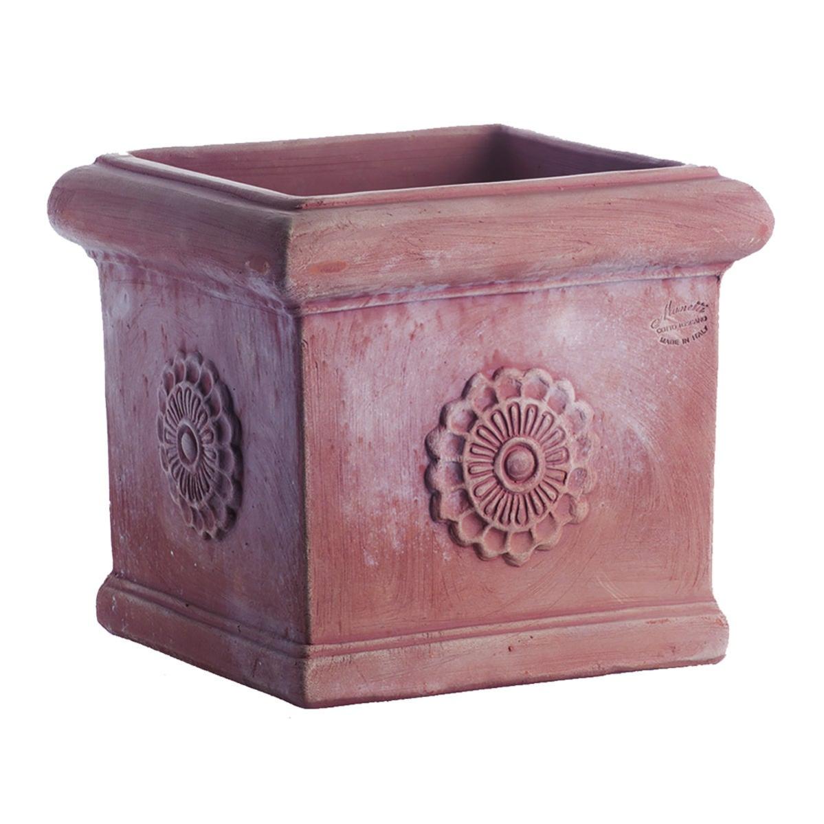 Olly & Rose Grande vaso per piante in terracotta spazzolato