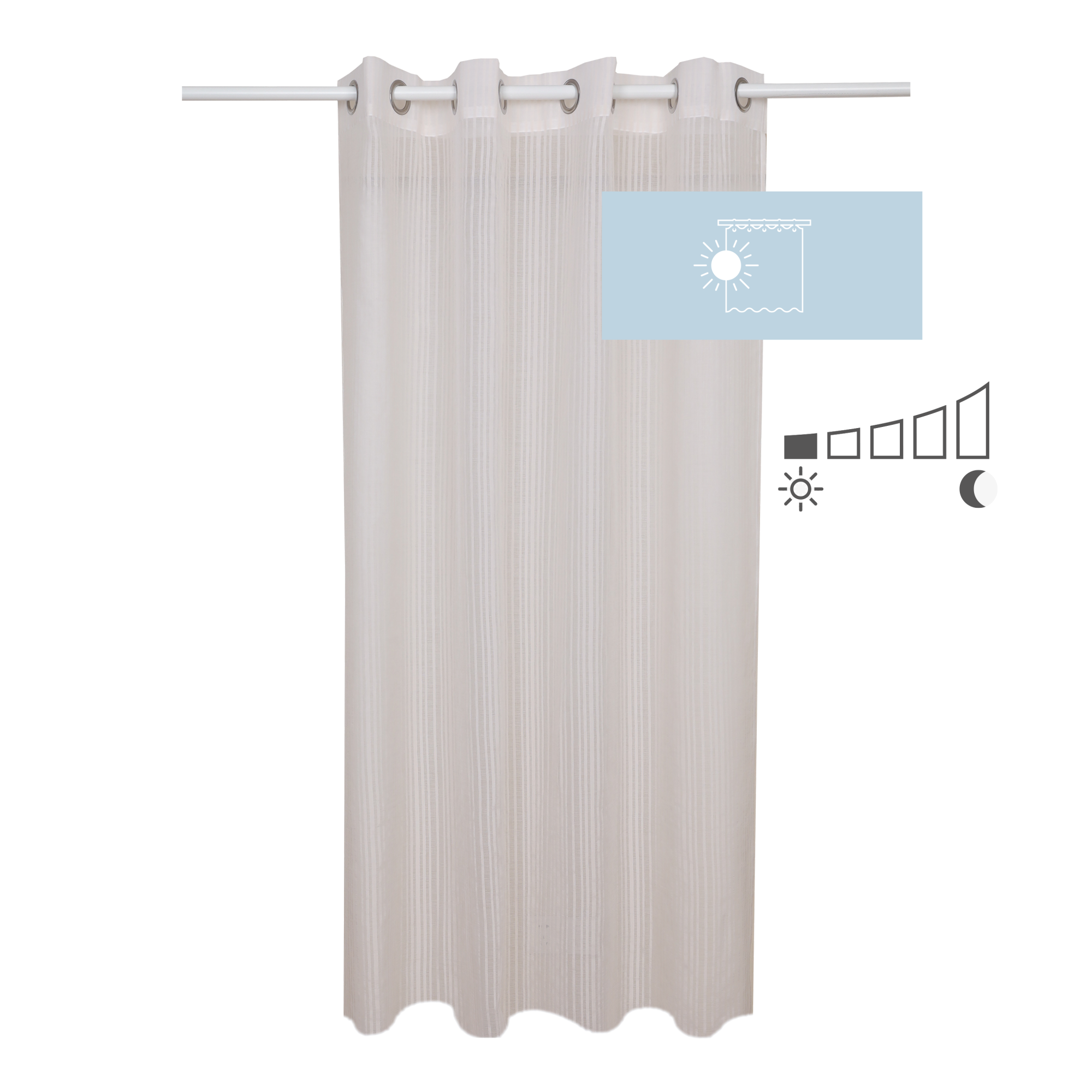 Douceur D'Intérieur, Tenda Con Occhielli (140 X 260 Cm) Fantasia, Poliestere Stampato - Foto 7