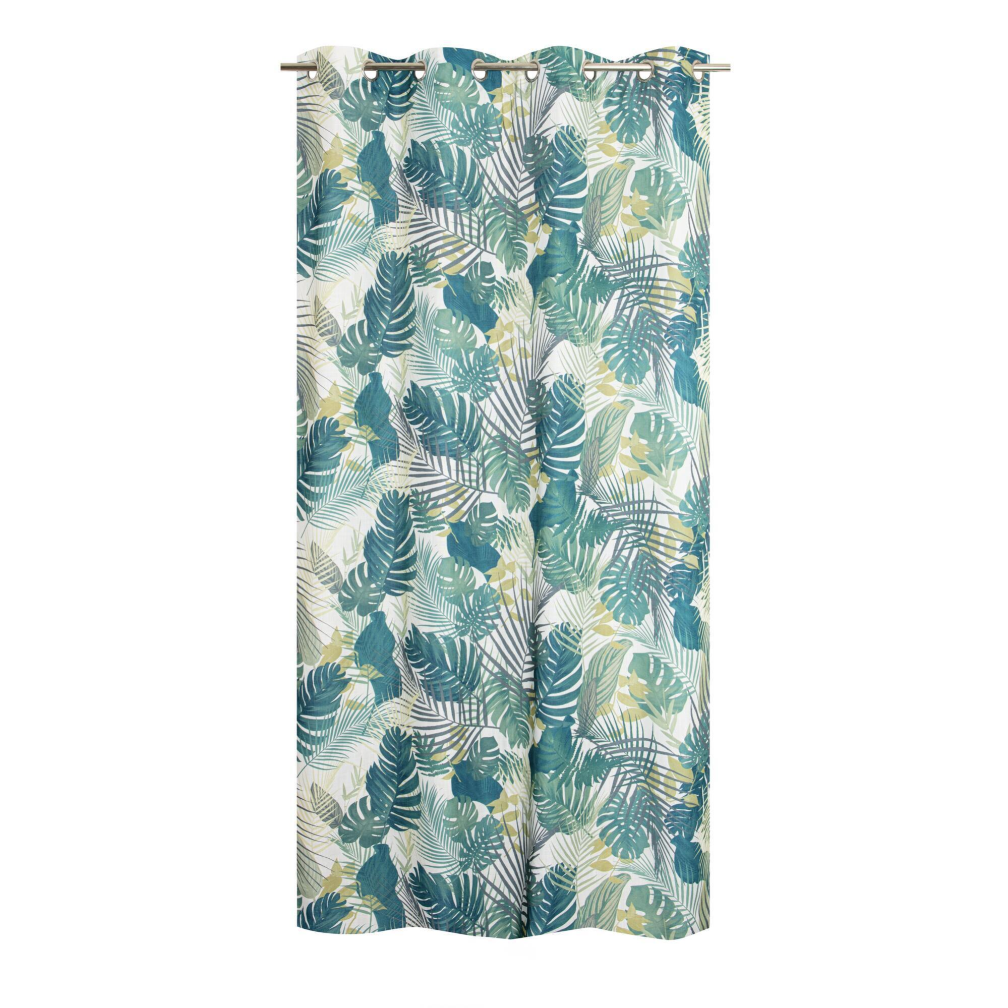 Home fashion Tenda Tessuto Decorativo a Righe Orizzontali con Motivo Jacquard, Poliestere, Grigio, 175 x 140 cm