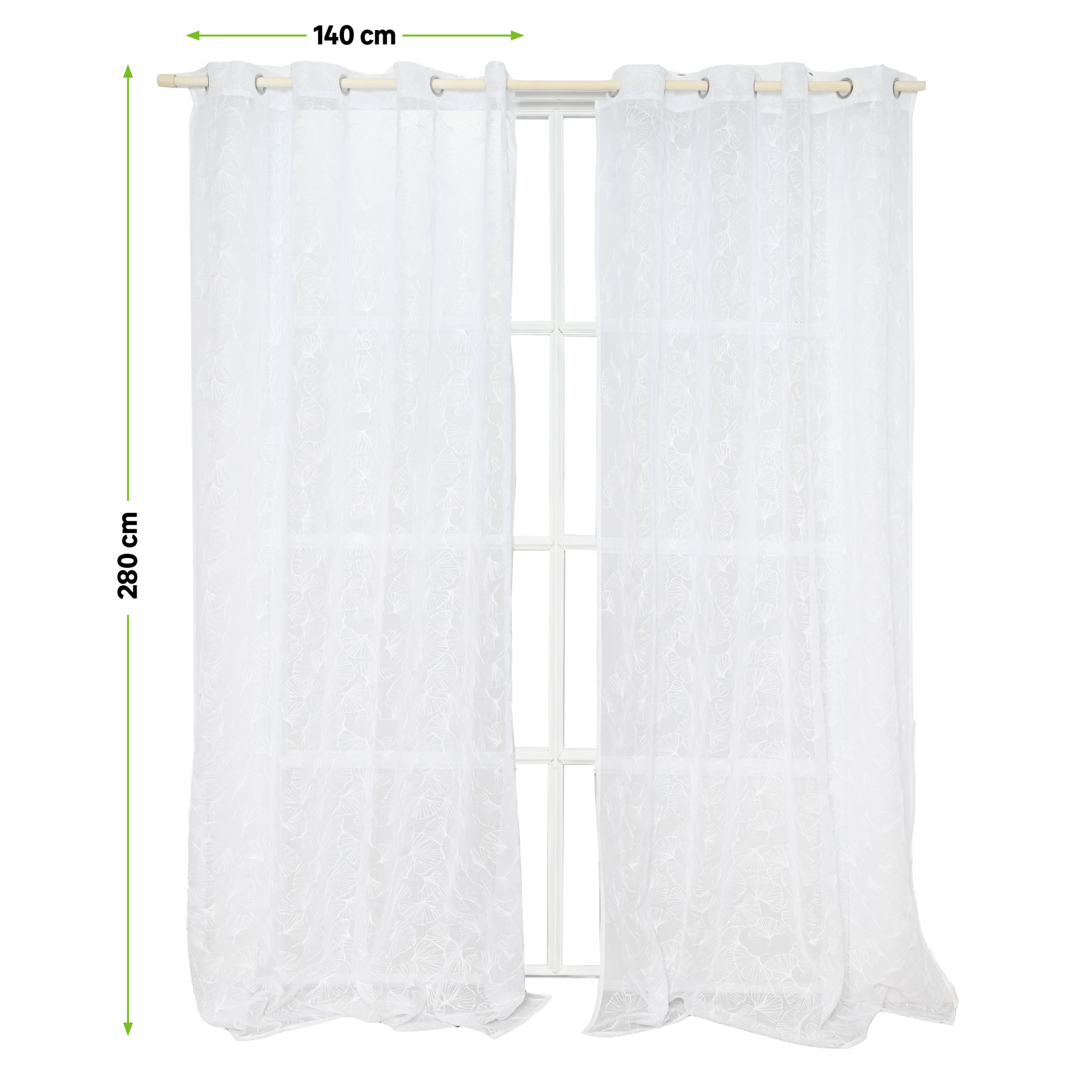 Tenda filtrante Strada bianco occhielli 140x280 cm | Leroy Merlin