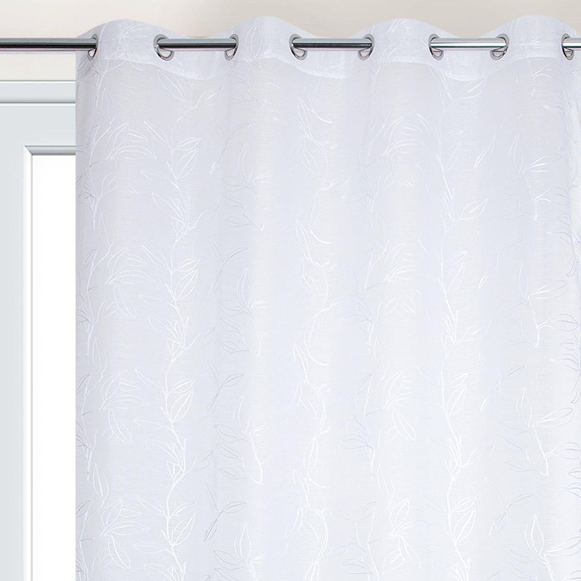 Tenda A Pannello Singolo Semi-Filtrante Con Occhielli (50x95 Cm) E FermaTende Inclusi - Colore Bianco, Protezione UV