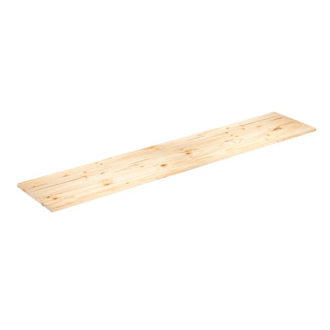 Tavola legno lamellare Pino in legno 40 x 200 cm Sp 18 mm naturale