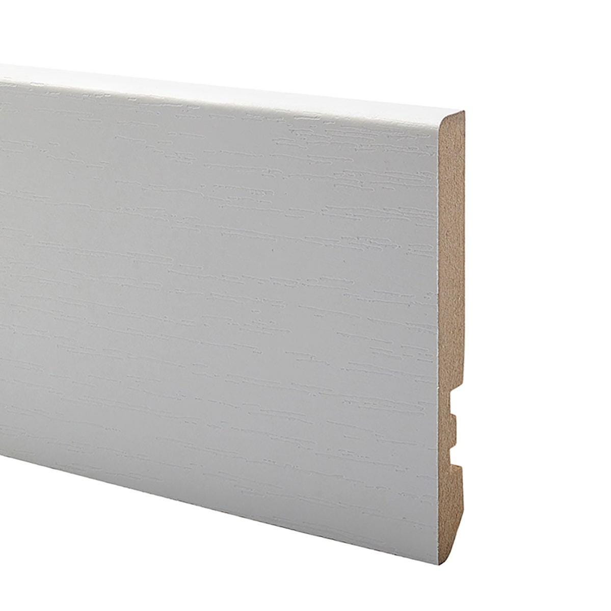 Battiscopa in mdf verniciato bianco spessore 10 x H 80 x L 2200 mm, 5 ...