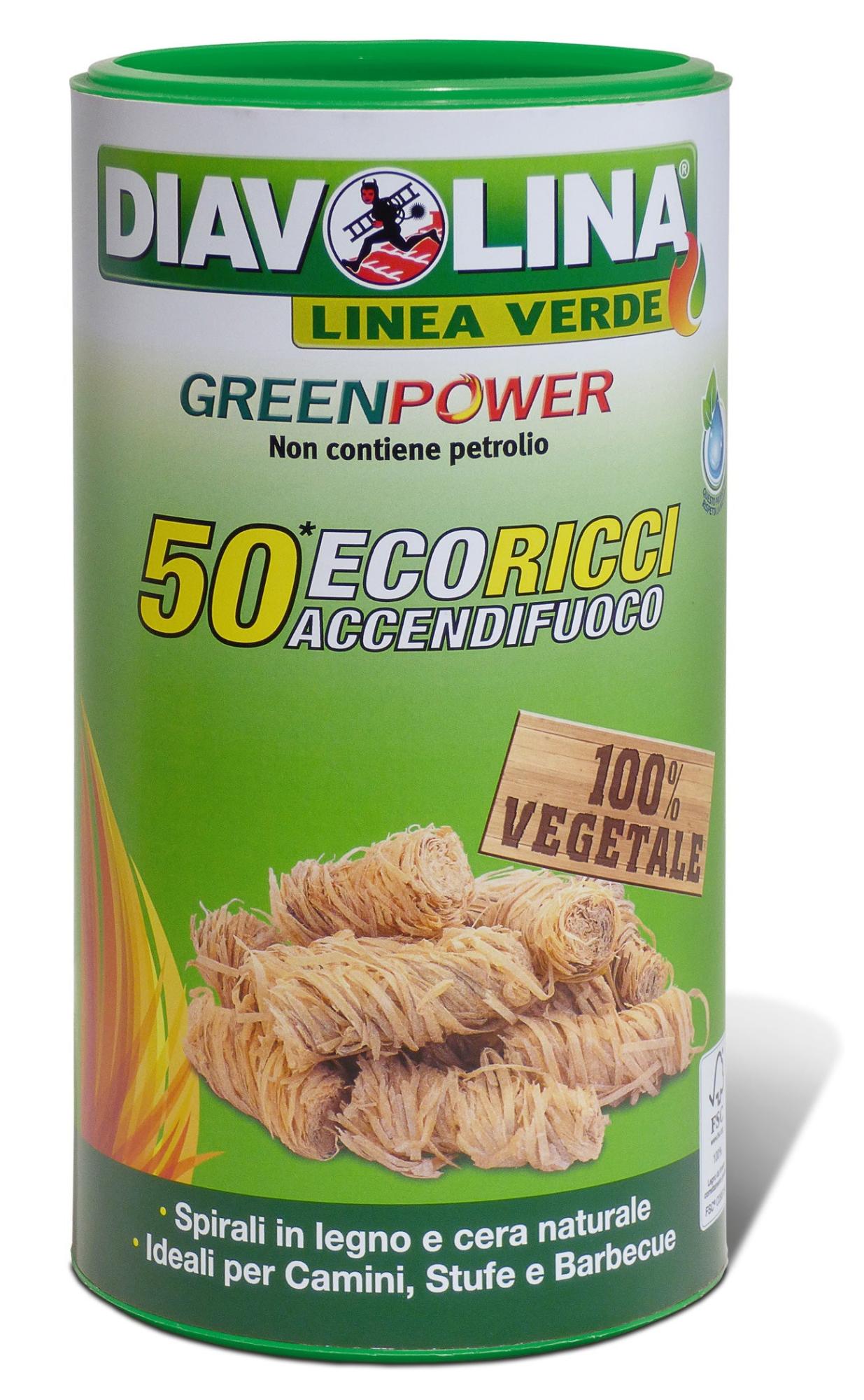 Accendifuoco Diavolina Eco-Ricci 50 pezzi