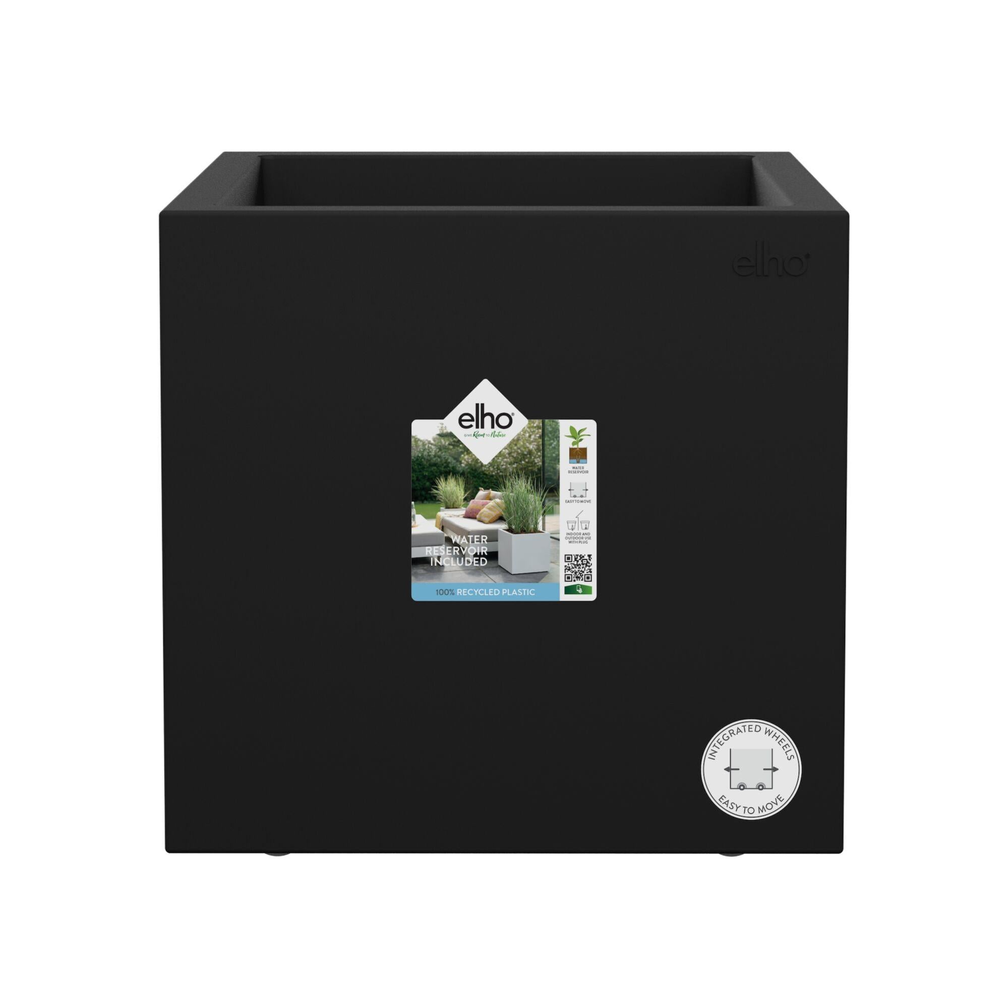 Mayne Fioriera Cape Cod In Polietilene, Nero, Lunghezza 90 Cm - Con Auto-irrigazione