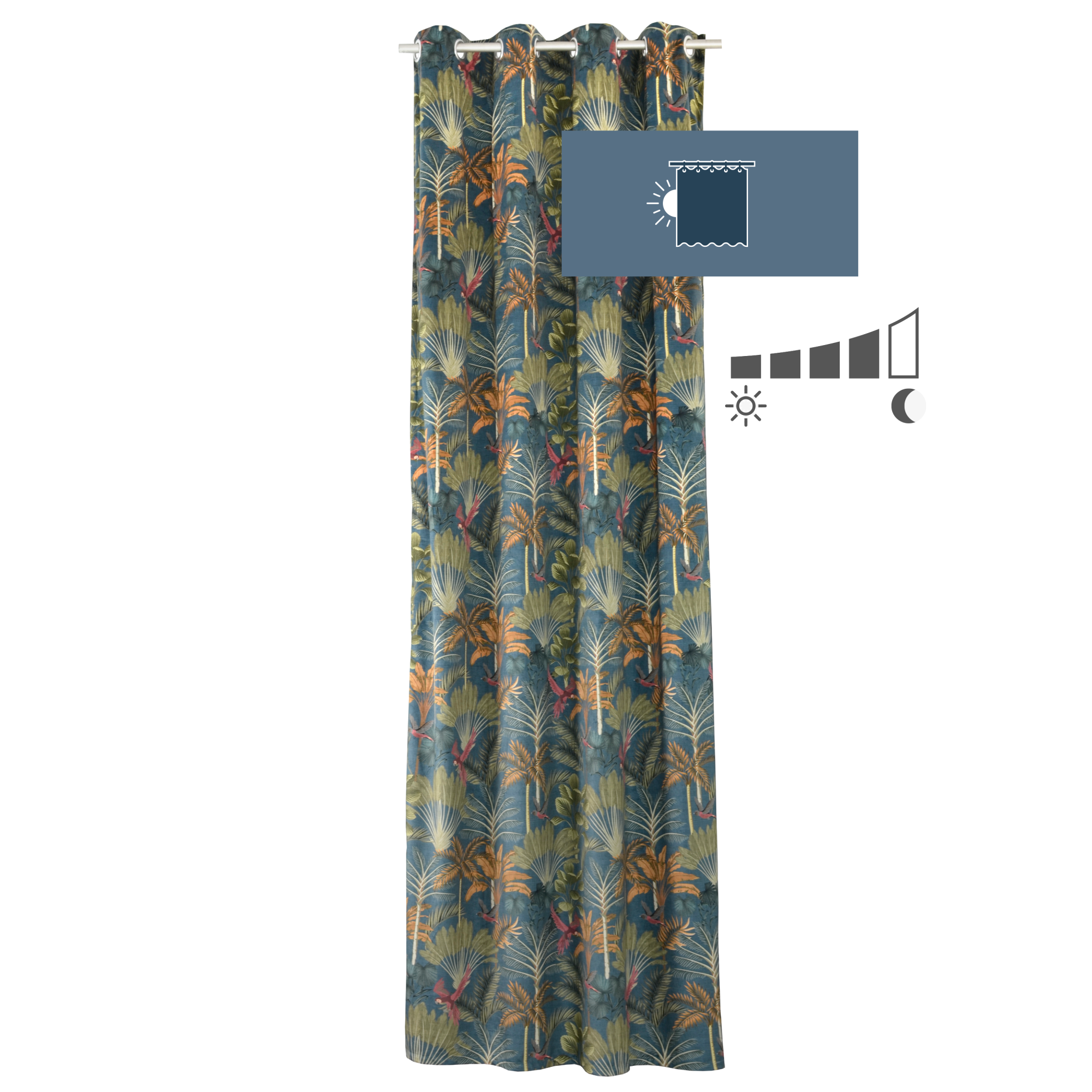 Home Fashion Tenda A Occhielli Per Cameretta Con Uccellini - Multicolore, 245 X 140 Cm, 100% Poliestere