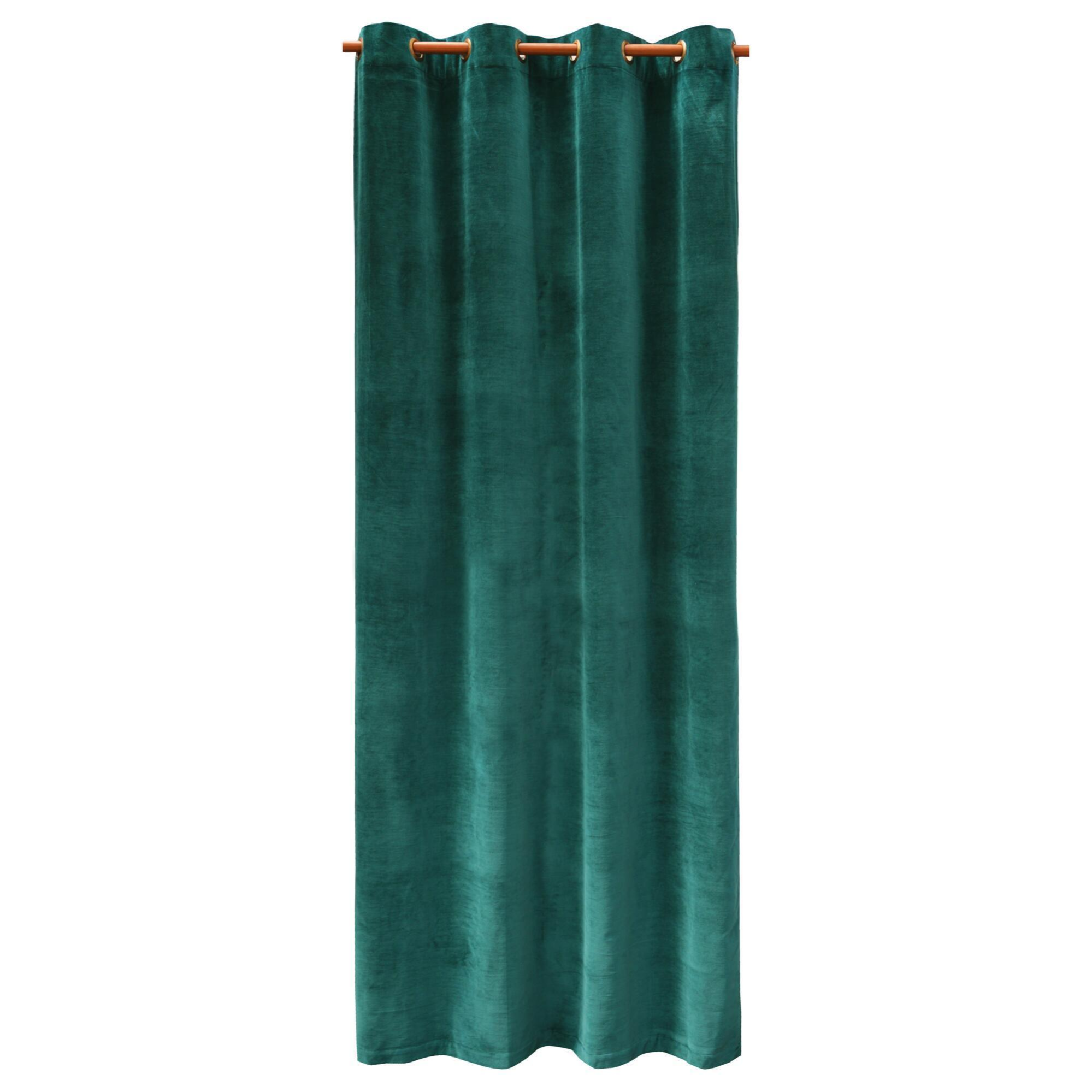 Pannello Tendaggio Singolo Linea Oro – Tenda Semitrasparente Colore Verde, 140x280 Cm – Tessuto Alta Qualità Per Soggiorno E Camera - 2