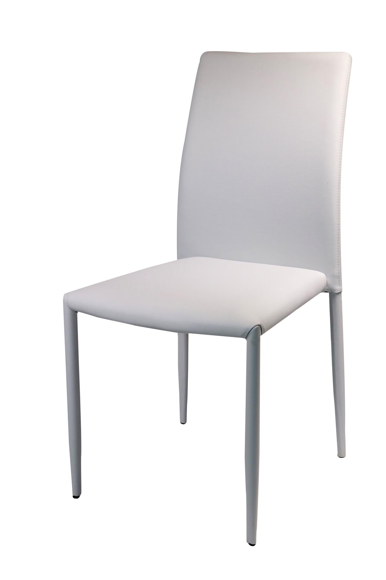 Sedia Da Pranzo Imbottita In Ecopelle | Design Moderno Con Gambe In Metallo | Perfetta Per Sala Da Pranzo, Cucina, Soggiorno E Ufficio