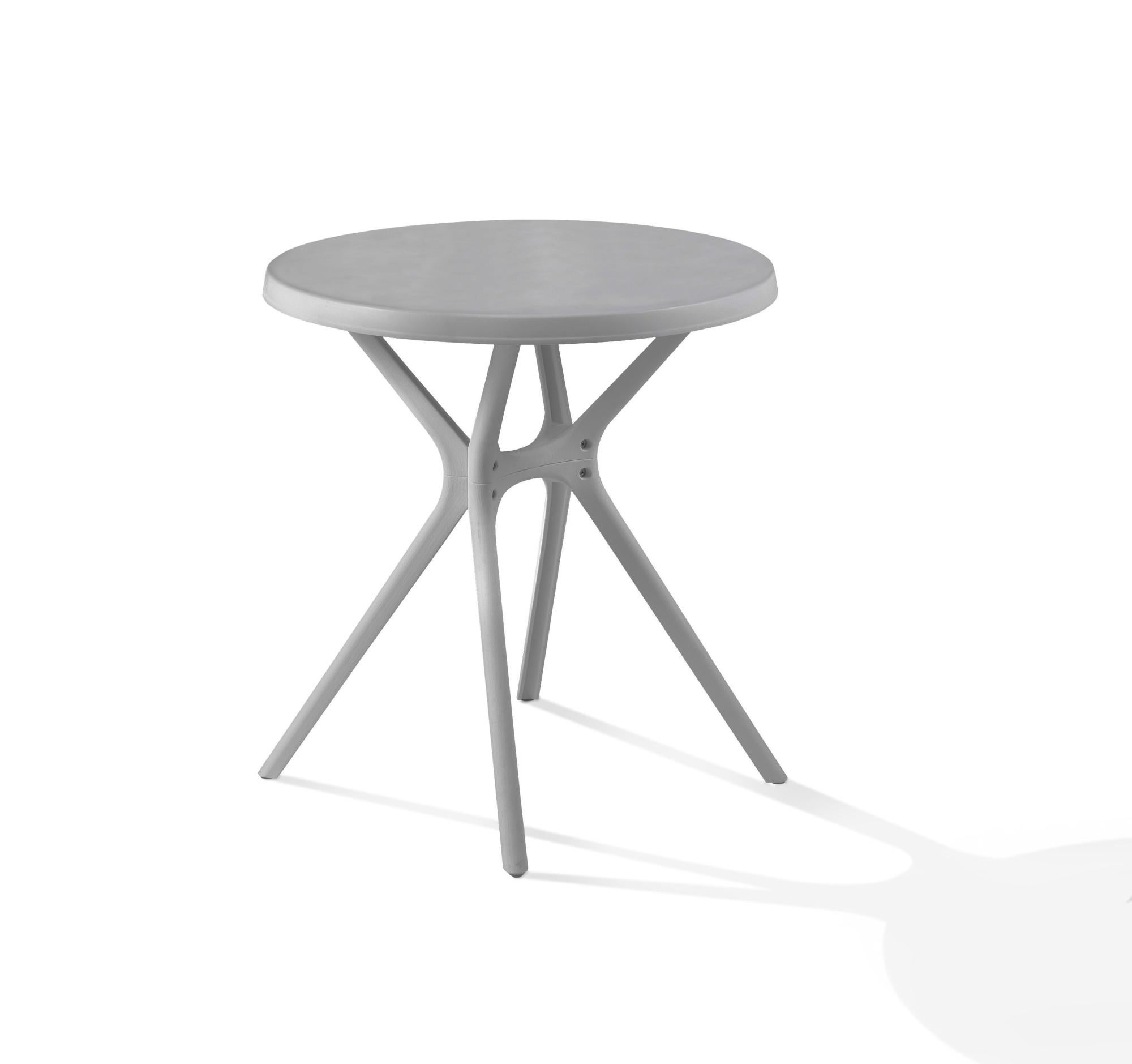 Tavolo Da Giardino INLIFE In Polyrattan Grigio - 120x70x66 Cm - Perfetto Per Terrazzo E Balcone
