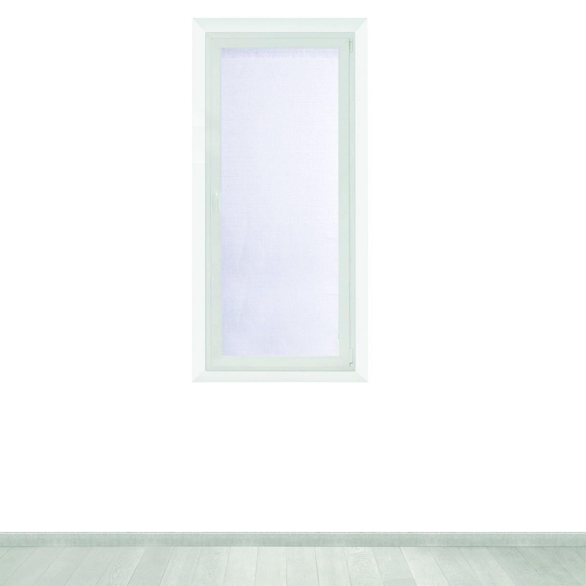 Tendina A Vetro Semi-filtrante Lucciola Bianco, Fettuccia E Passanti Nascosti 60x240 Cm 81268490