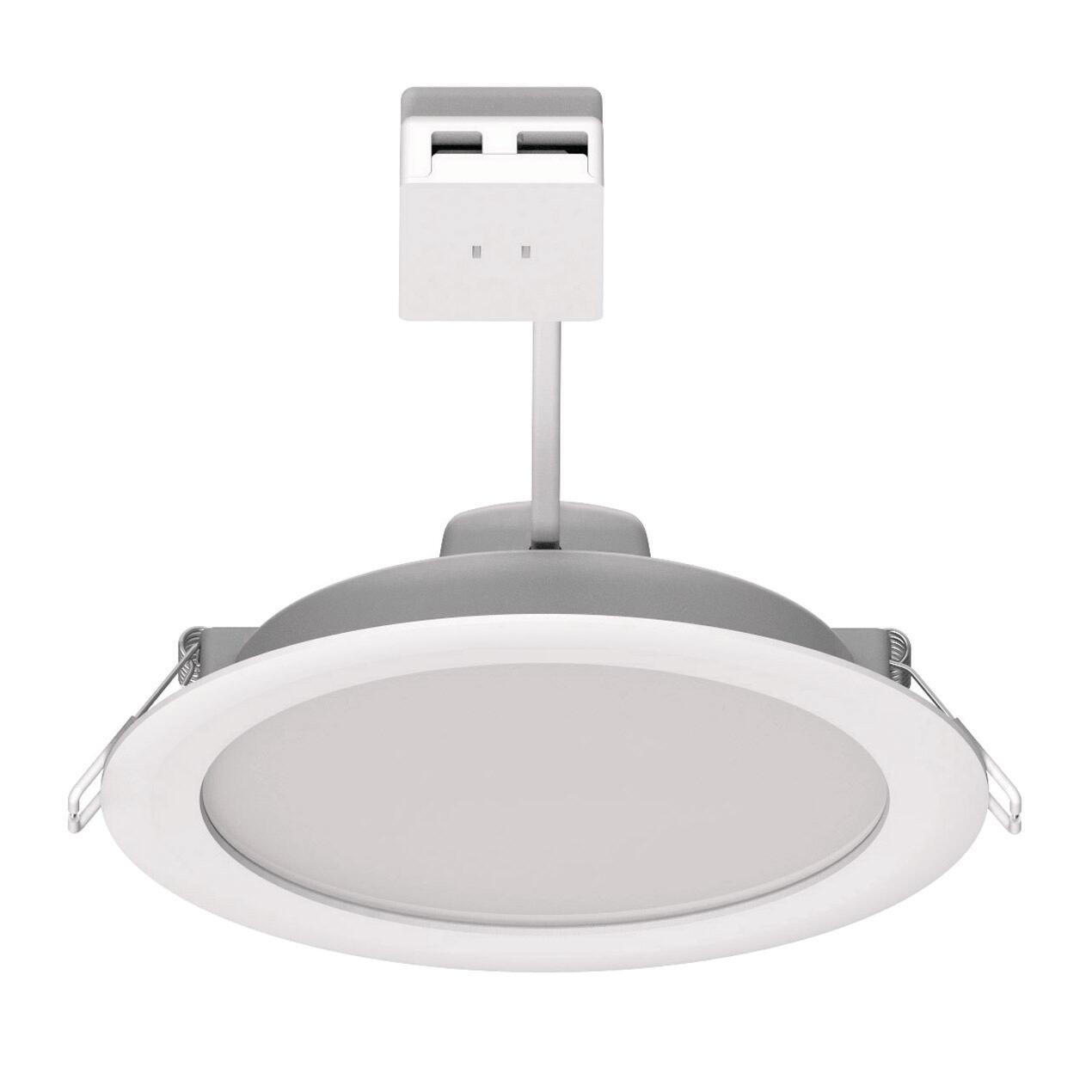 Faretto da incasso LED integrato Dan tondo bianco, orientabile foro incasso  6.8 cm luce bianco caldo