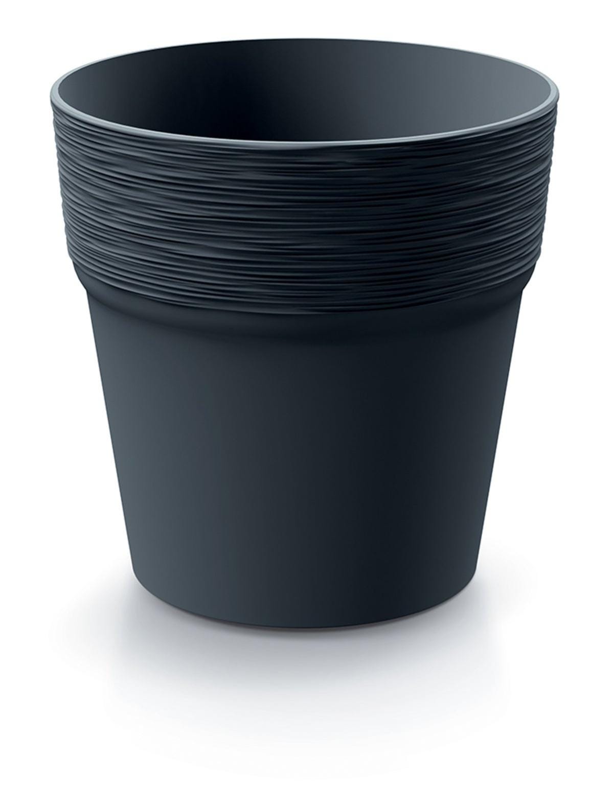HAC24 Vaso di fiori quadrato in plastica, 40 x 40 cm, con piattino HAC24 Vaso di fiori quadrato in plastica, 40 x 40 cm, con piattino