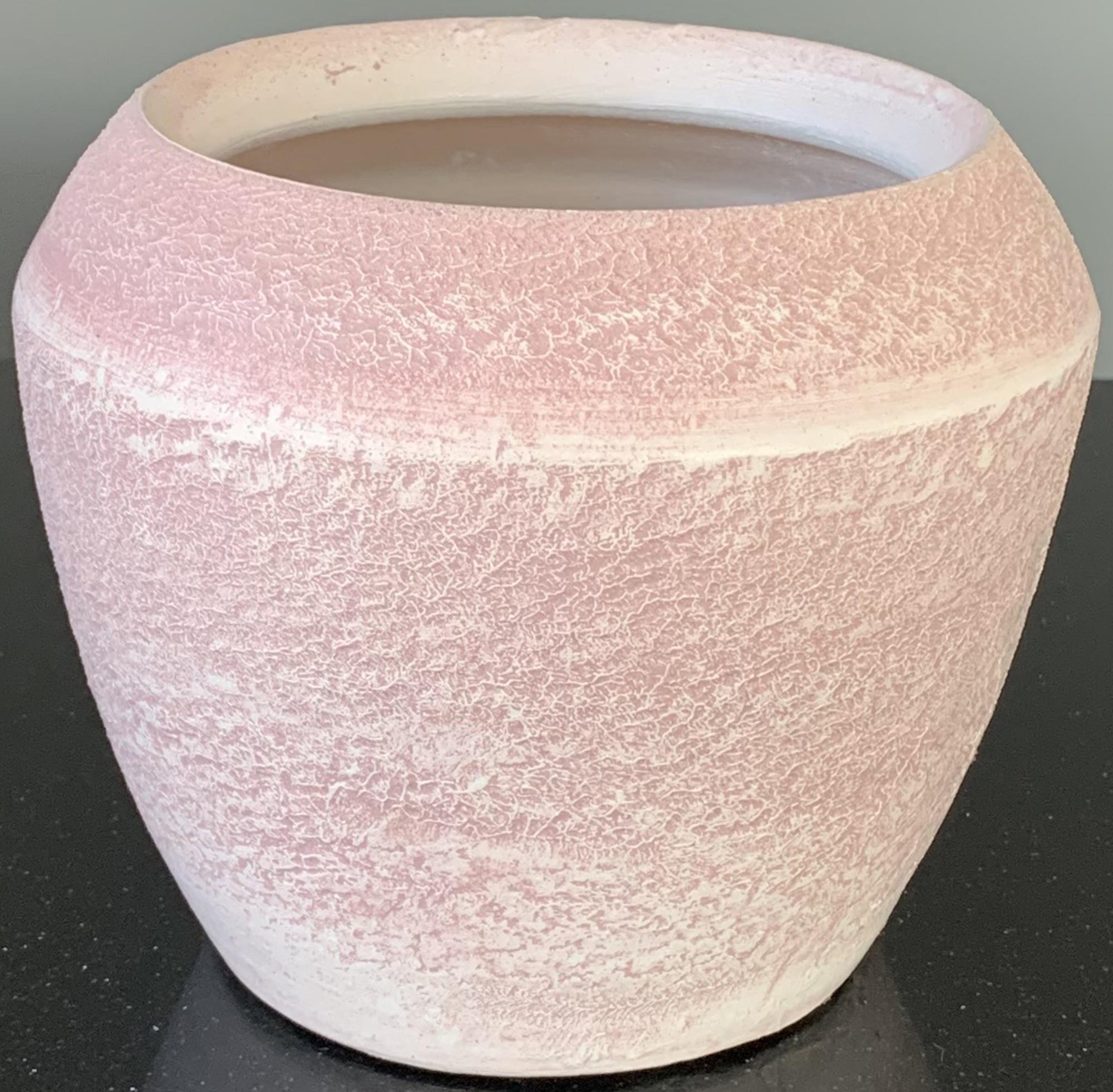 Moderno Vaso Per Fiori Gessato 31 x 31 x 33 cm Grigio Chios