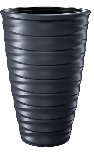 Pack 2 Vaso alto in plastica color antracite 2L - 12,6 x 12,6 x 20 cm | Leroy Merlin Pack 2 Vaso alto in plastica color antracite 2L - 12,6 x 12,6 x 20 cm | Leroy Merlin