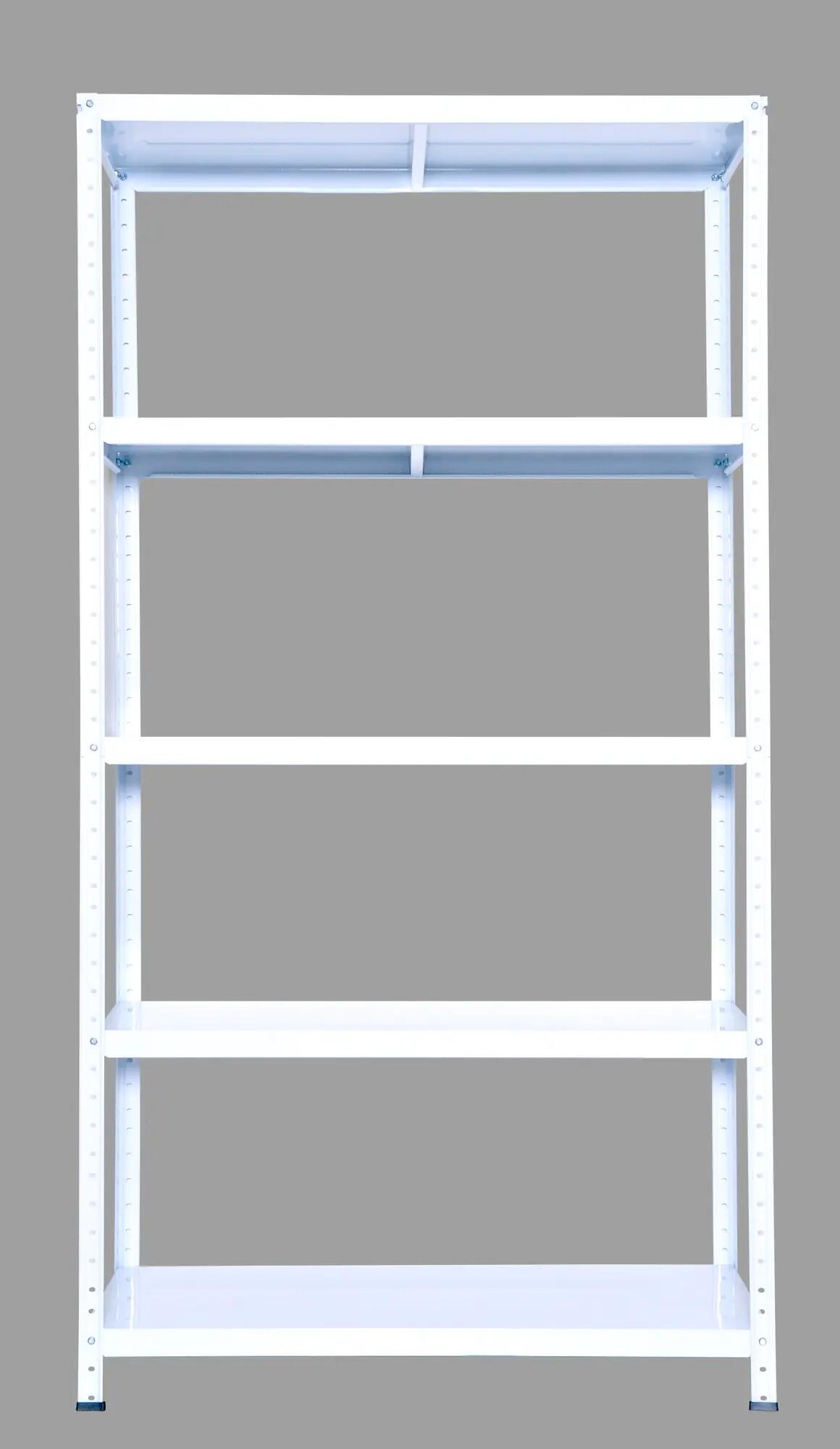 Il numero 1 del risparmio-BRIXO MANHATTAN KIT SCAFFALE IN ACCIAIO CROMATO A  5 RIPIANI 45 X 45 X 150 CM