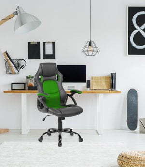 Sedia girevoli per scrivania Sedia cameretta Verde Altezza – Vicco