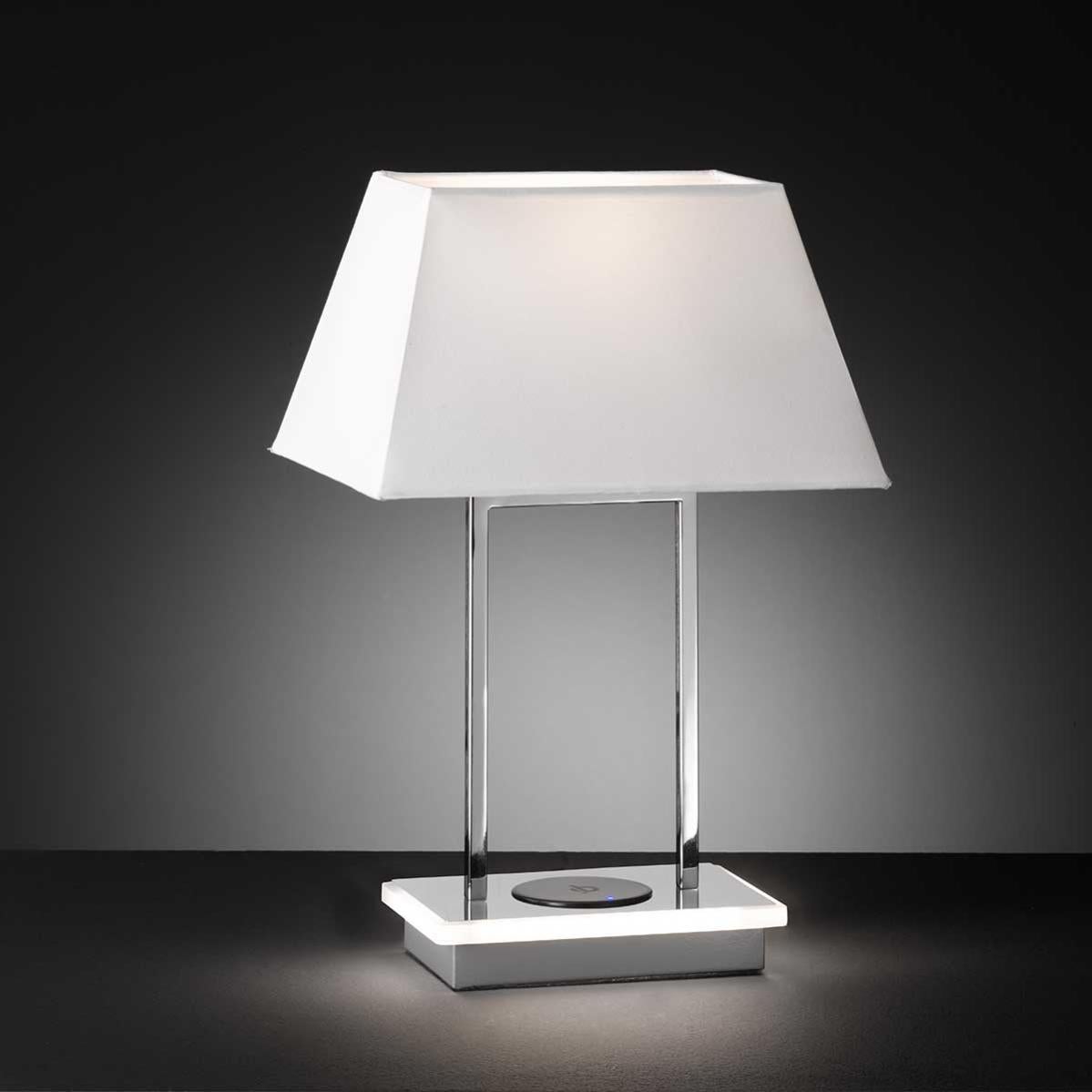 Lampada Da Tavolo A Space Vintage In Metallo Cromato E Plexiglass Harvey Guzzini 1970s Italia
