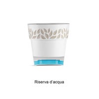 Stefanplast vaso fioriera cloe ø 30 tortora, con riserva d'acqua Stefanplast vaso fioriera cloe ø 30 tortora, con riserva d'acqua