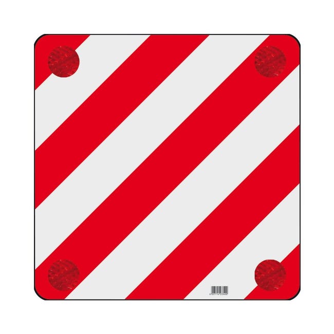 Cartello Per Carichi Sporgenti 50x50 Cm – Plastica Pannello Polionda Con 4 Gemme Rifrangenti