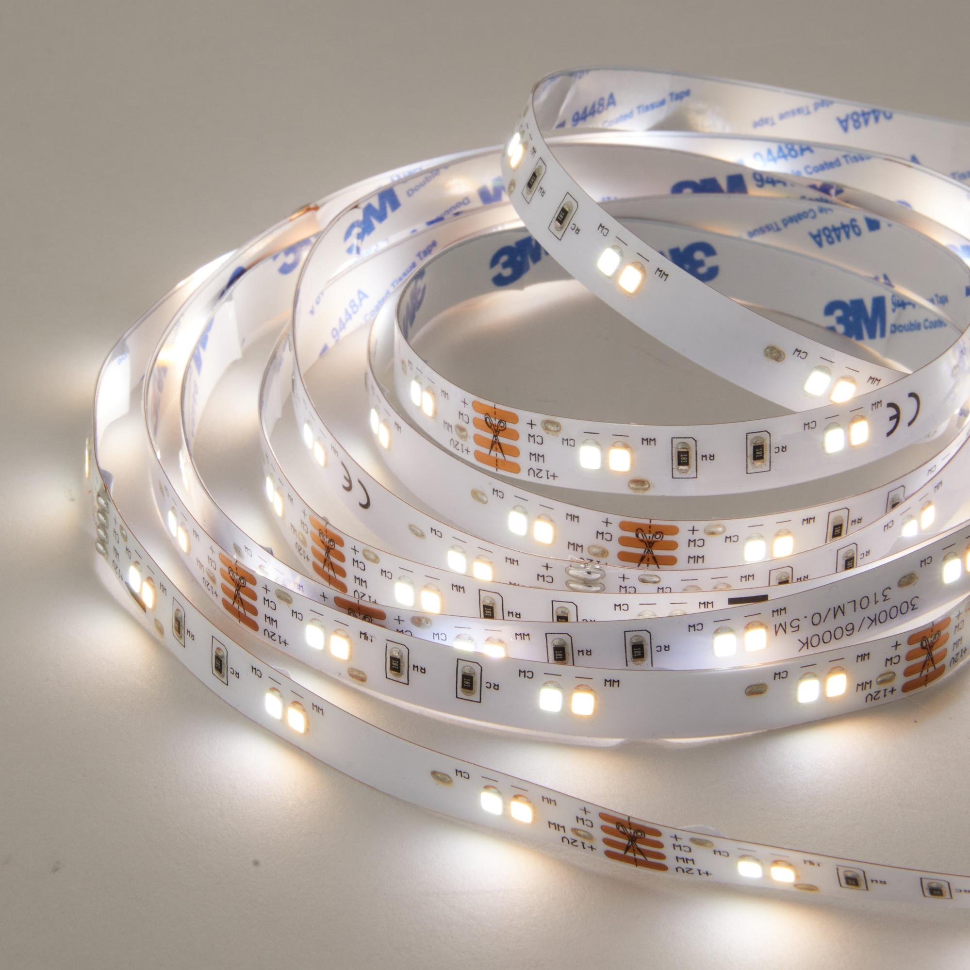 Illuburg 12V Striscia LED 5m Bianco Freddo 6000K 64LEDs/m 6W/m - Foto 3