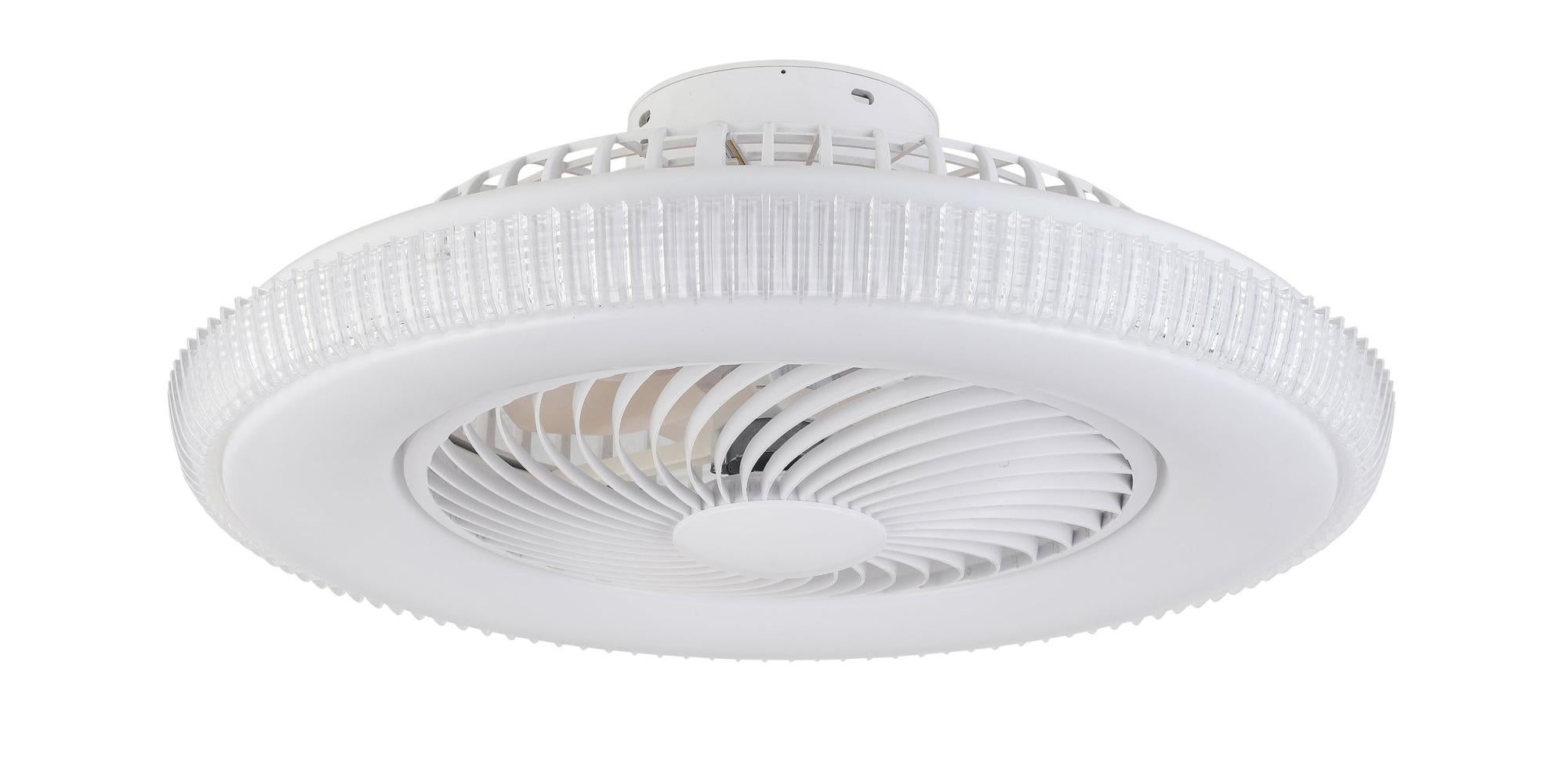 Ventilatore da soffitto con pale con luce inclusa Aliseo, bianco, D. 55 cm,  3200 LM, luce bianco, INTEC