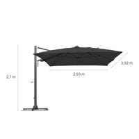 Ombrellone Da Giardino A Palo Dritto NATERIAL 394 X 394 Cm Con Telo Grigio 83719346 Ombrellone Da Giardino A Palo Dritto NATERIAL 394 X 394 Cm Con Telo Grigio 83719346