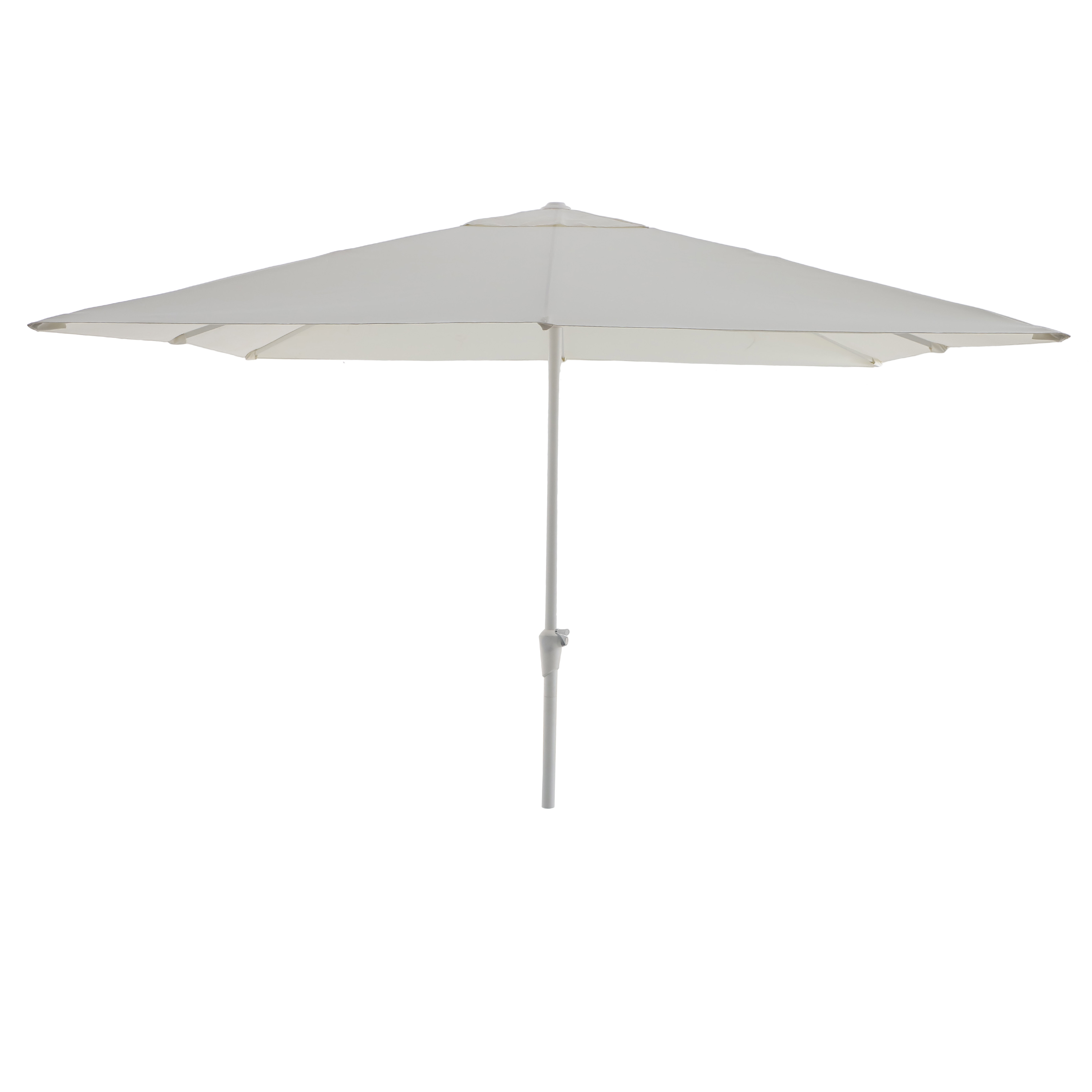 Ombrellone a palo dritto Aura NATERIAL 285 x 285 cm con telo bianco ...