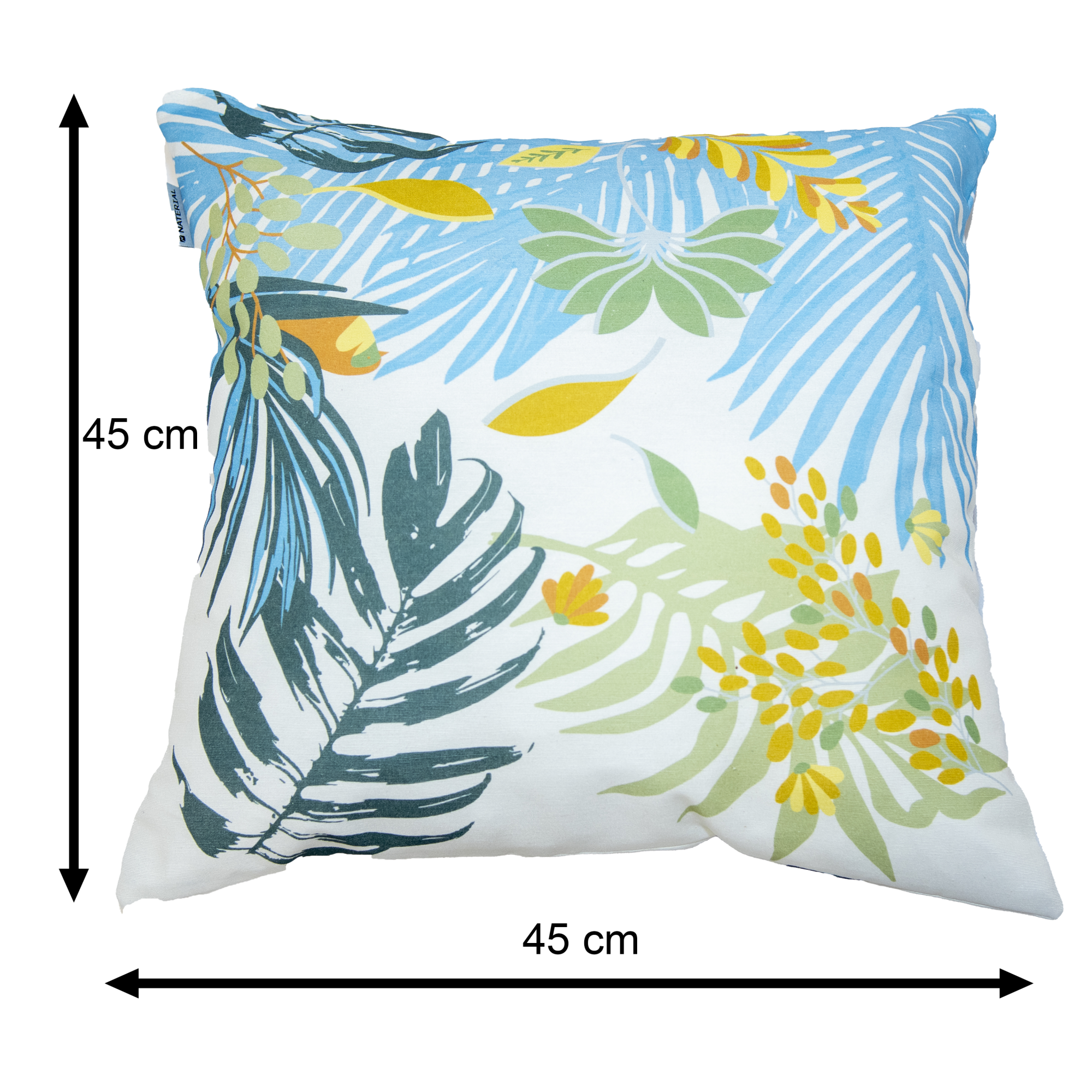 ABAKUHAUS Federa Cuscino Decorativa Nautica 45x45 Cm – Panorama Marittimo, Turchese E Blu, Stampa Fronte/Retro - 2